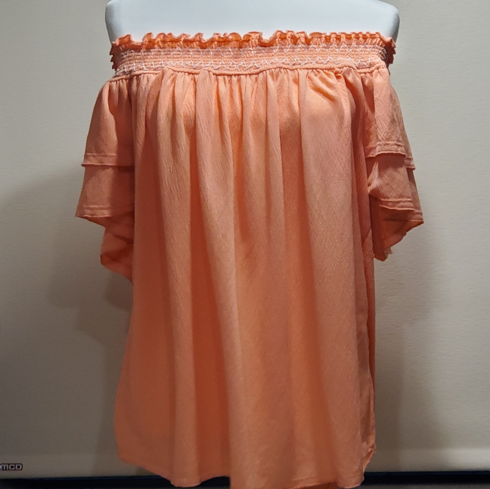 Riley & James Off the Shoulder Boho Crop Top